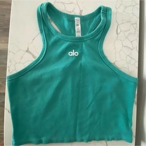 ALO Yoga Aspire Tank Ocean Teal Large
